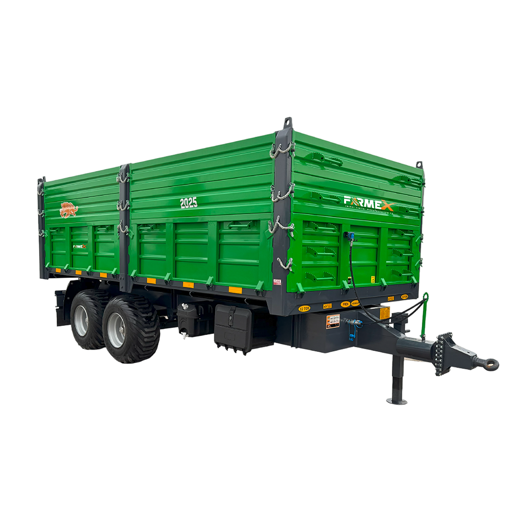 
TANDEM STEERING 3-WAY DUMP AGRICULTURAL TRAILER